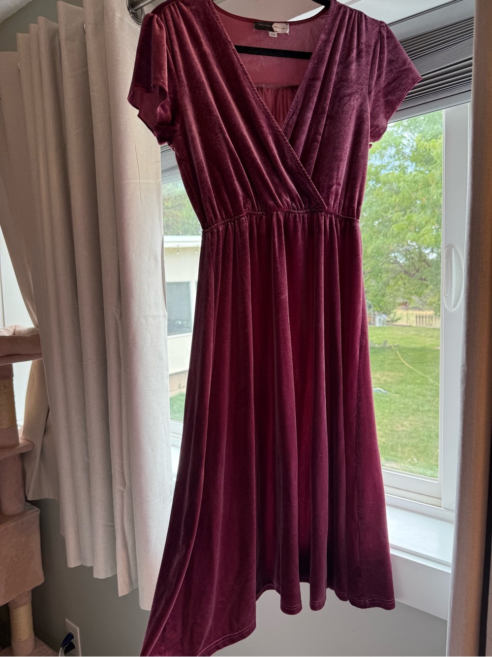 Pink/purple velvet dress